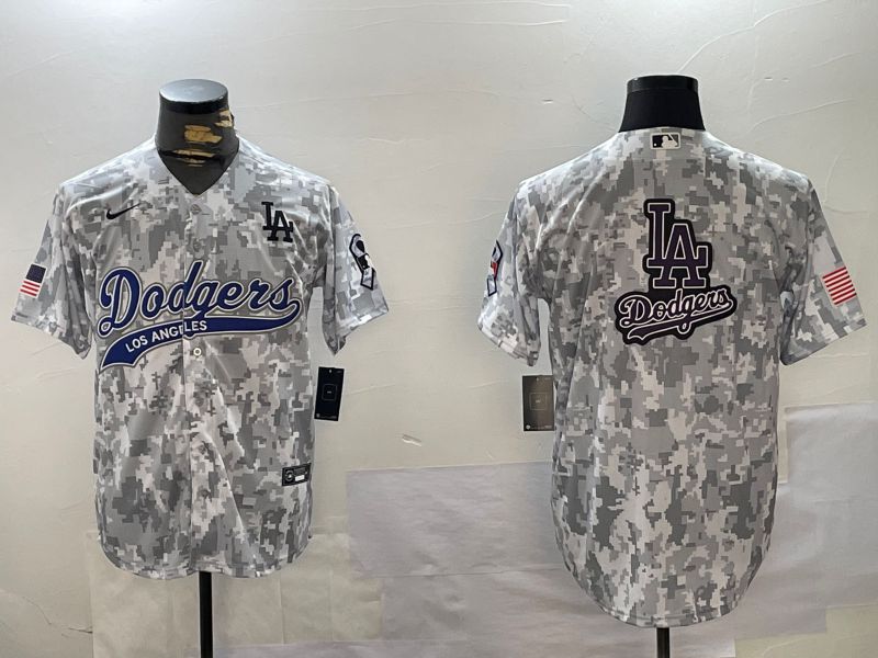 Men Los Angeles Dodgers Blank Camo Joint Name 2024 Nike MLB Jersey style 7->women mlb jersey->Women Jersey